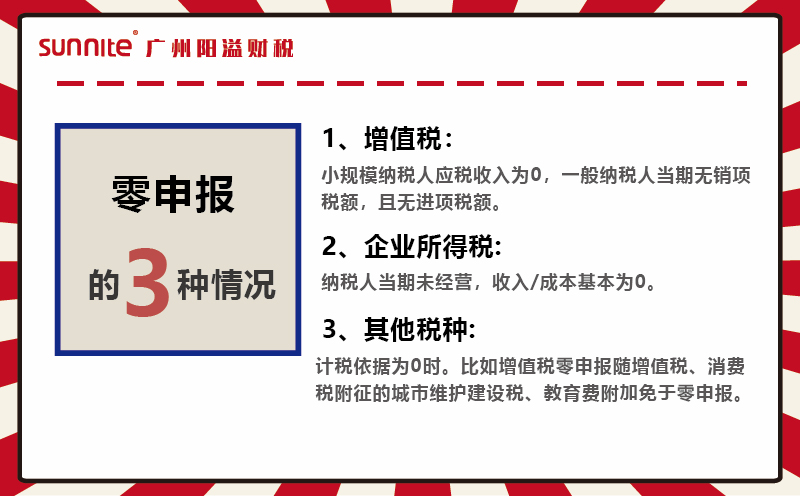 零申報的3種情況